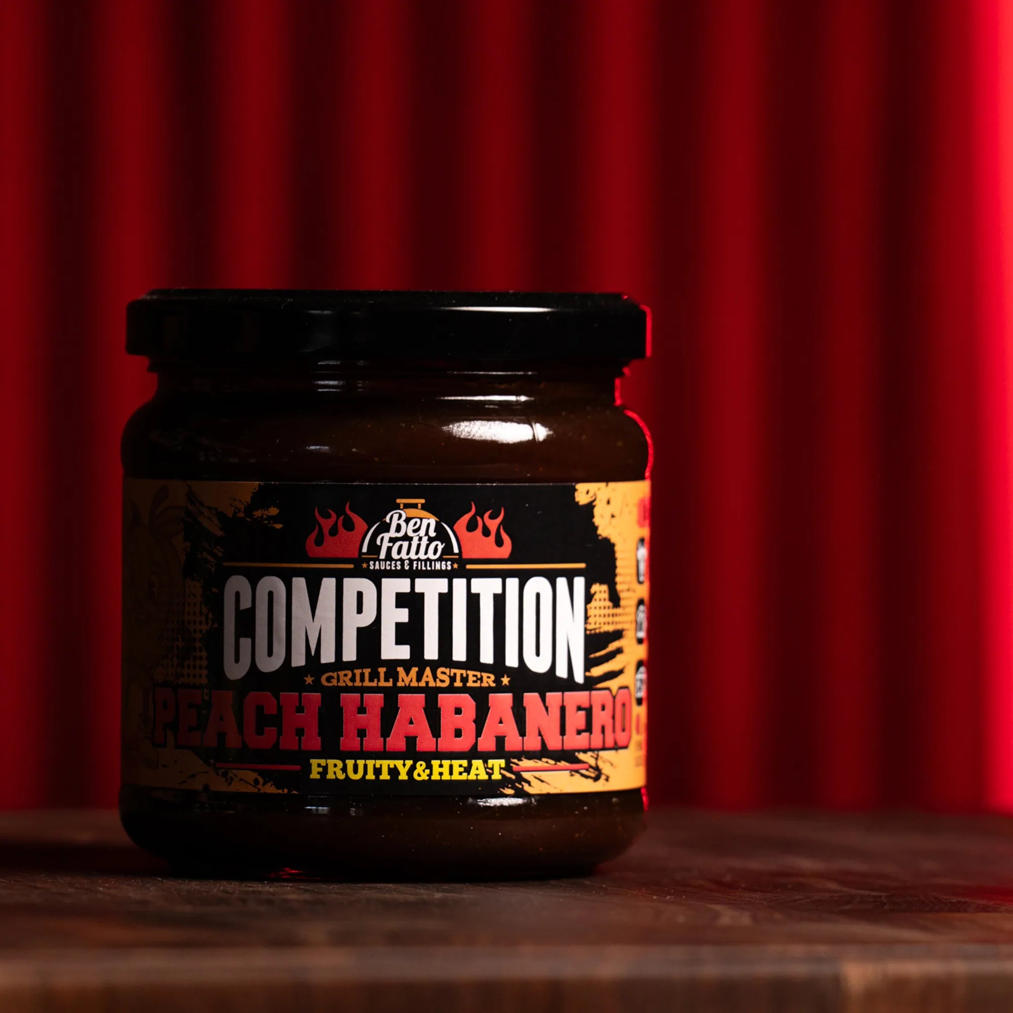 Salsa BBQ con Pesca e Habanero